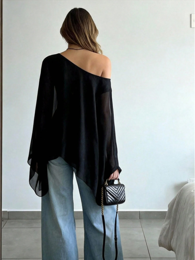 Off shoulder top front full view