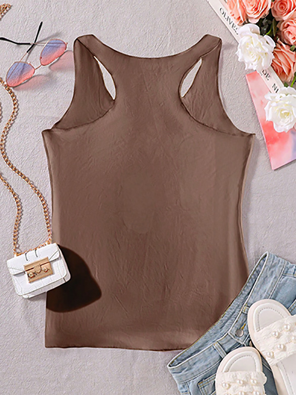 front full view owl graphic cute tank tops for teens