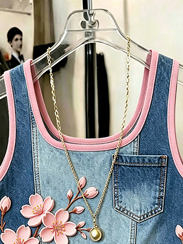 pocket craft close-up of womens sleeveless top regular fit sleeveless shirt